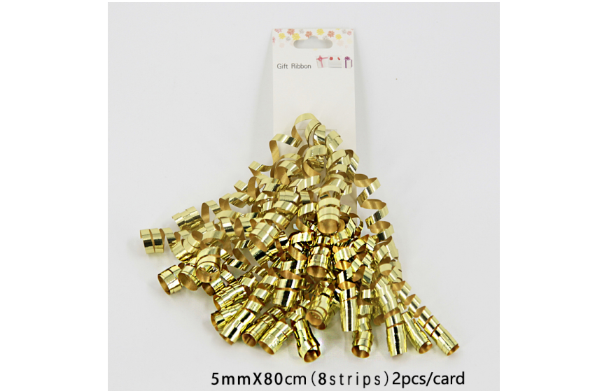 Metallic Glossy Curly Bow (5mm * 80cm * 8)