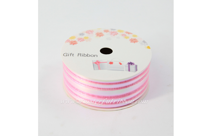 Iridescent Five-Line Organza Ribbon Roll