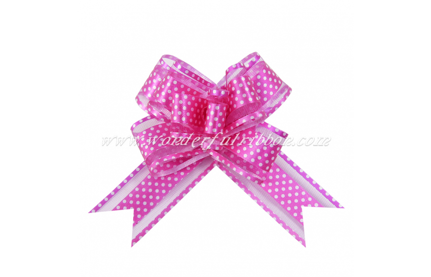 Polka Dot Organza Butterfly Pull Bow